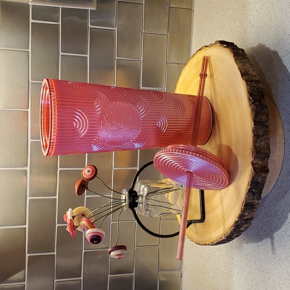 Starbucks 2023 Fall Pink Shimmer Shell Mermaid Siren Scales Cold Cup Tumbler 2… - Picture 2 of 6